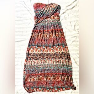 Strapless Maxi Dress Boho Chic 
American Rag size Medium
